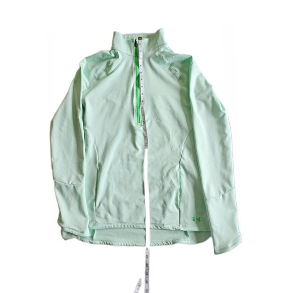 Under Armour Coldgear Light Green Athletic Fitted Pullover - Picture 7 of 16